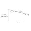 Moderne-skinnesystem-med-6-spots-og-4-pendellamper-Easylift-mørk-bronze-1-faset---Slimline-Uzzy-Tira