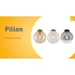 Design-Deckenleuchte-Messing-mit-Amber-verlaufenem-Glas---Pillon
