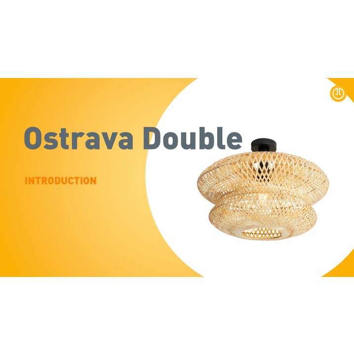 Plafonieră din Bambus Oriental - Ostrava Dublă