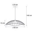 Lampă-suspendată-de-design-neagră-50-cm---Pua