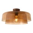 Bloom-Retro-Ceiling-Lamp-with-Double-Amber-Glass-in-Brown