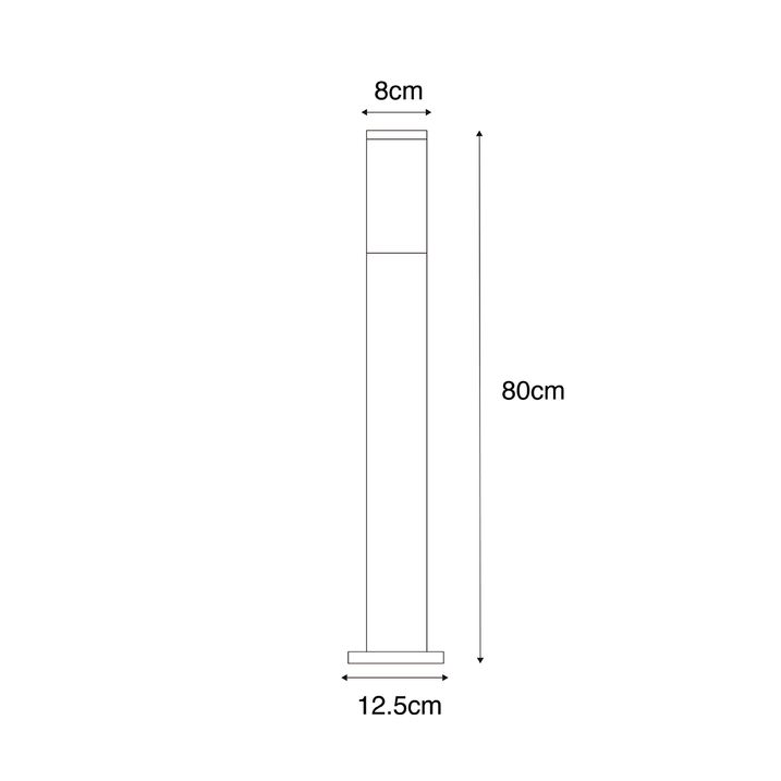 Smart buitenlamp paal roestbruin 80 cm incl. Wifi P45 - Malios