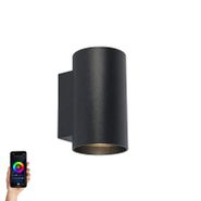 Applique-murale-design-intelligente-noire-avec-2-Wifi-GU10---Sandy