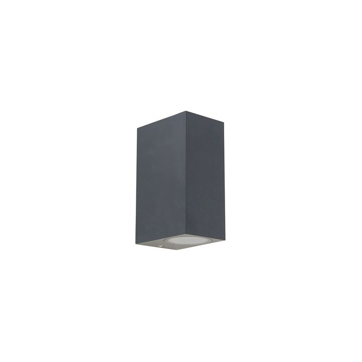 Lampada da parete intelligente grigio scuro IP44 incl. 2 WiFi GU10 - Baleno
