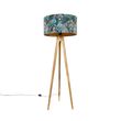 Трипод-винтидж-дърво-с-абажур-павлин-зелен-50-см---Tripod-Classic