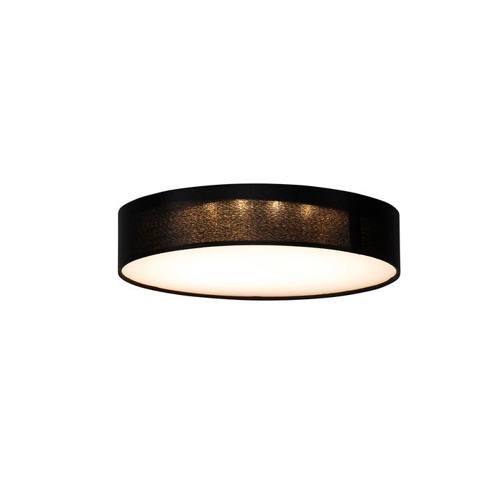 Plafonnier intelligent noir 30cm avec LED RGB et télécommande - Taiko