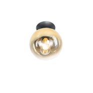 Art-Deco-Ceiling-Light-Black-with-Gold-Glass---Pallon