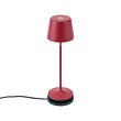 Tischleuchte-Rot-inkl.-LED-IP65-Wiederaufladbar-mit-Ladestation---Treble