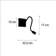 Lámpara-de-pared-flexible-moderna-USB-negra---Zeno