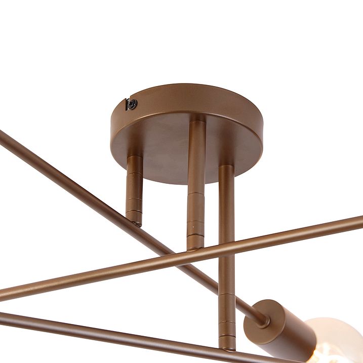 Plafoniera smart bronzo scuro a 6 luci con 6 Wifi G95 - Sydney