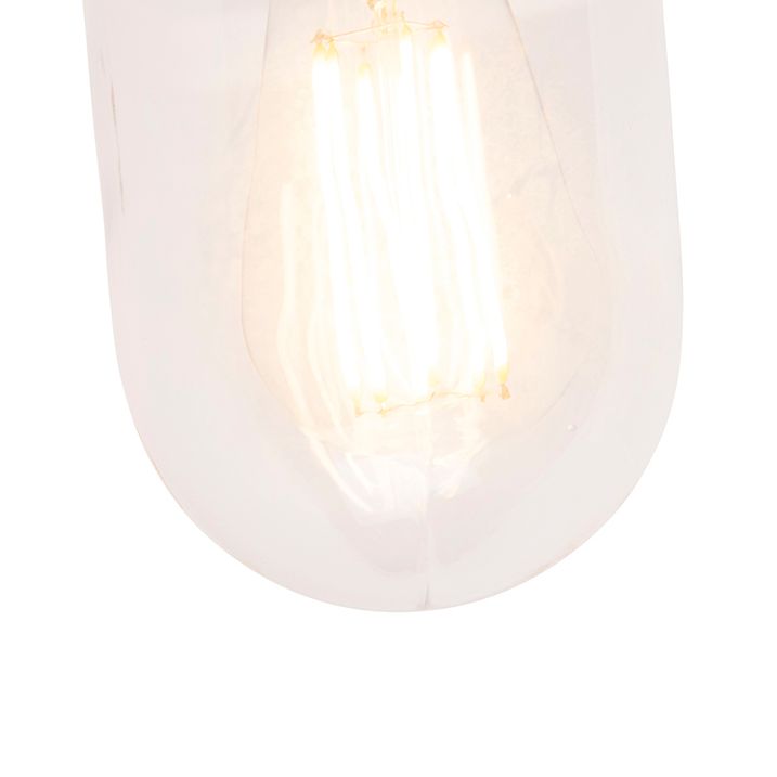 Inteligentná rustikálna nástenná lampa antracit IP44 vrátane wifi E27 - Kansas
