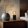 Modern table lamp black marble - Marissa