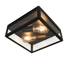 Lampă industrială de exterior cu 2 lumini neagră - Rotterdam