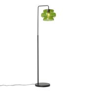 Retro-stojací-lampa-černá-se-zeleným-sklem---Denise