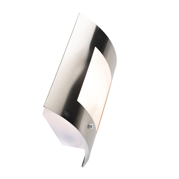 Buiten wandlamp staal IP44 schemersensor - Emmerald 