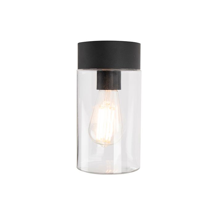 Moderne loftslampe sort 22,6 cm IP44 - Jarra