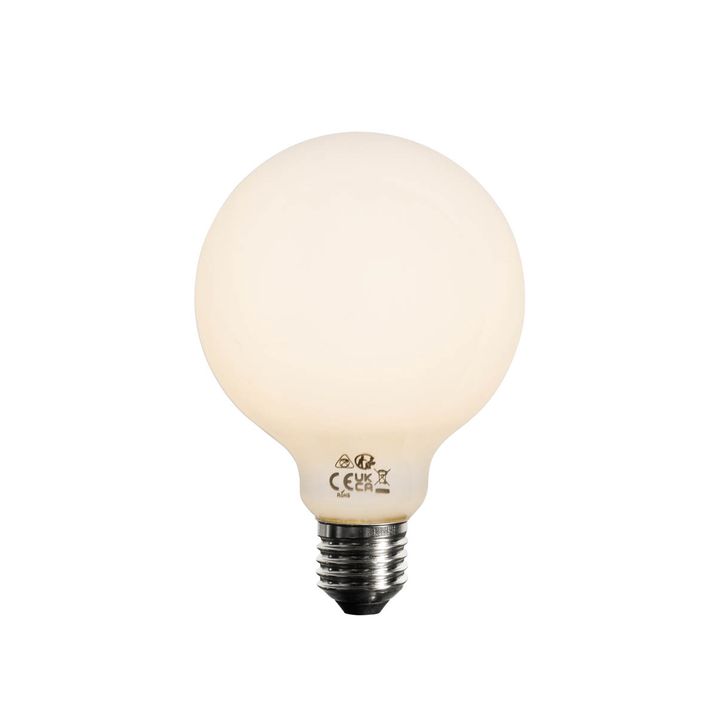 5 db E27 Dimmelhető LED izzó Opál G95 5W 450lm 2700K
