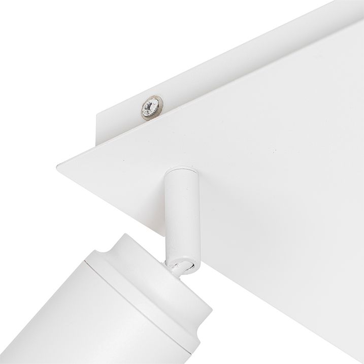 Pametna kupatilska svetiljka bela kvadratna sa 3 svetla IP44 uklj. 3 Wifi GU10 50mm - Ducha