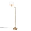 Lampa-de-podea-clasică-din-bronz-cu-abajur-alb-reglabil---Ladas-Fix