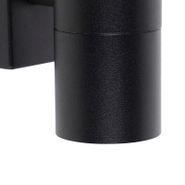 Set-of-2-Outdoor-Wall-Light-Black-Stainless-Steel-IP44---Solo
