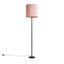Lampă-de-podea-neagră-cu-abajur-din-catifea-roz-cu-auriu-40-cm---Simplo