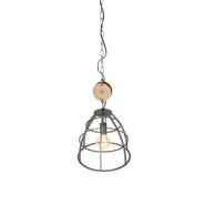 Smarte-Pendelleuchte-dunkelgrau-mit-Holz-34-cm-inkl.-Wifi-G95---Arthur