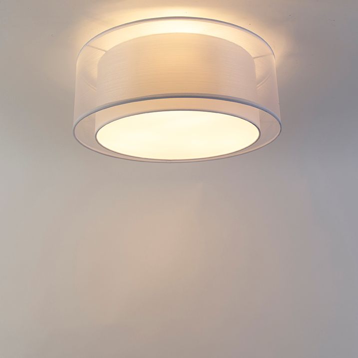 Kaasaegne laelamp valge 50 cm 3-valgusti - Drum Duo