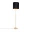 Lampadaire-or/laiton-avec-abat-jour-en-velours-noir-40/40-cm---Parte