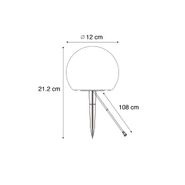 Moderní-venkovní-lampa-12V-bílá-12cm-vč.-LED-IP65---Voltaire-Luno