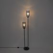 Smart-vloerlamp-zwart-met-smoke-glas-2-lichts-incl.-2-Wifi-ST64---Laura