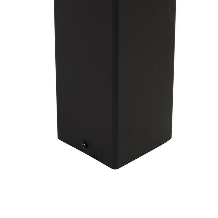 Picchetto da esterno in vetro opale nero 70 cm con picchetto a terra e pressacavo - Denmark