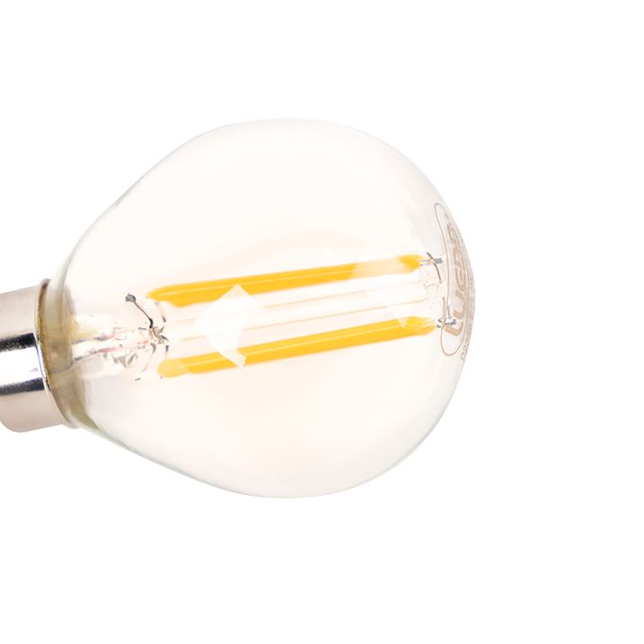 Set 4 E14 zatemnljivih LED žarnic P45 prozorna 3W 250lm 2700K