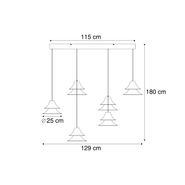 Lampada-a-sospensione-multicolore-con-LED-dimmerabile-a-6-luci-Easylift---Witch