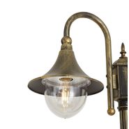Lanterne-d'extérieur-classique-noire-avec-or-antique-200cm-2-lumières-IP44---Daphne