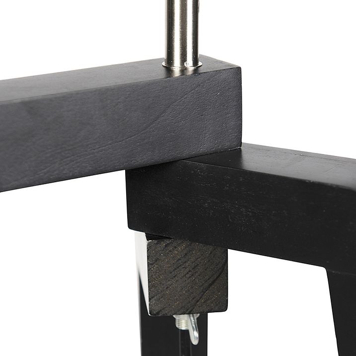 Floor Lamp Black Tripod with Red Shade with Gold Interior 50cm - Puros