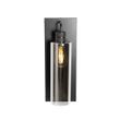 Moderne-wandlamp-zwart-met-smoke-glas---Stavelot