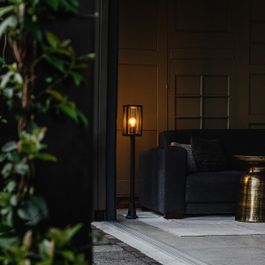 Industrijska spoljna stojeća lampa crna 100 cm IP44 - Charlois