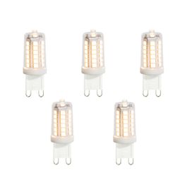 Set di 5 lampadine LED G9 trasparenti 3,5W 480 lm 3000K