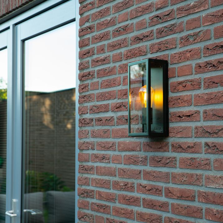 Industrial Outdoor Wall Light Dark Green with Glass IP44 - Rotterdam