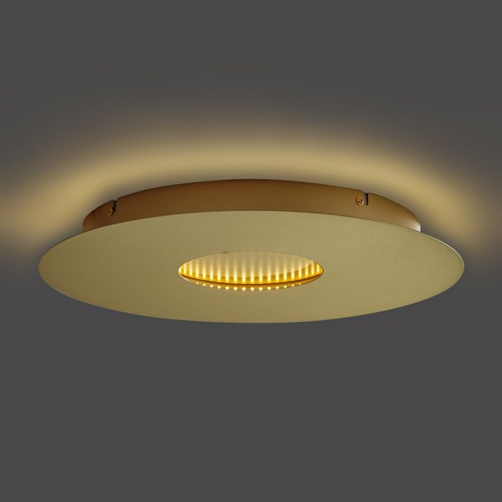 Plafonieră modernă aurie 40cm incl. LED cu 3 trepte de intensitate luminoasă - Morning