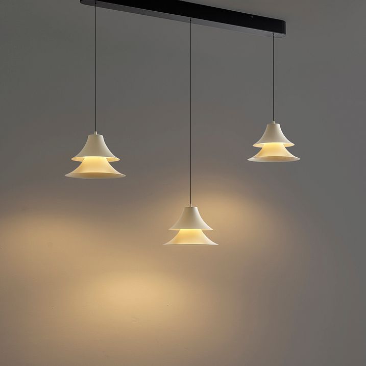 Viseća lampa crna sa bež bojom uklj. LED 3-stepenasto zatamnjivanje 3-svetla Easylift - Witch
