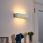 Skandinavisk-væglampe-beige-UFO-2-lys---Plaster