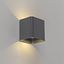 Moderna-sienas-lampa-tumši-pelēka-ar-LED-IP54-kvadrātveida---Evi