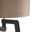Vloerlamp-tripod-zwart-met-taupe-kap-en-goud-50-cm---Puros