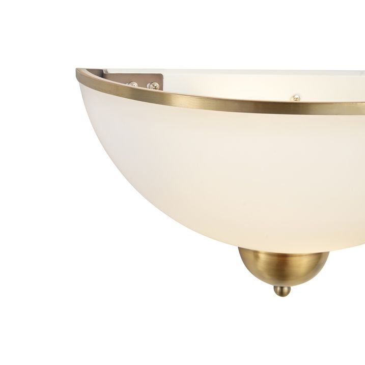 Klassische Wandleuchte Bronze mit Opalglas - Katarina