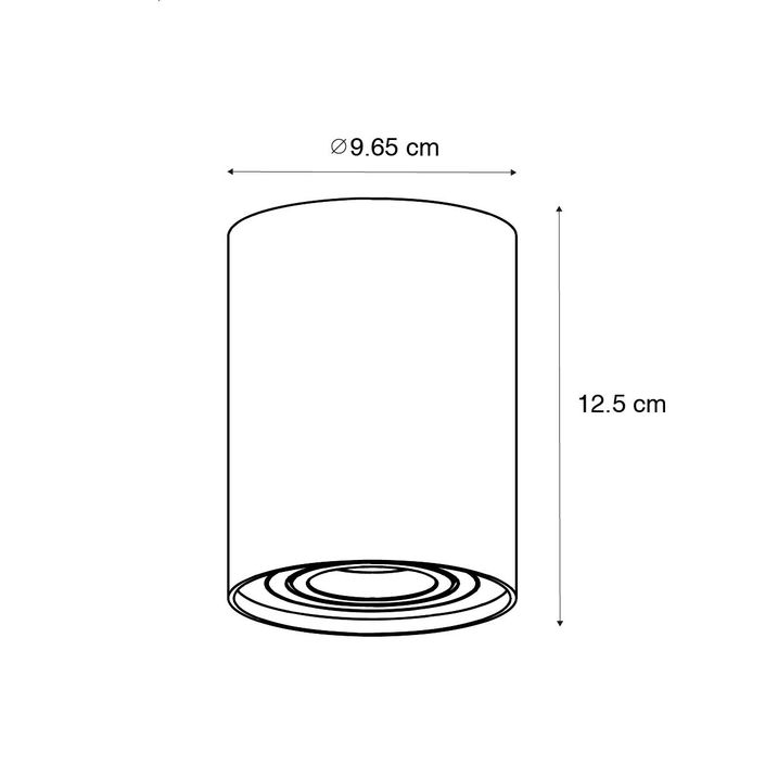 Pametni stropni reflektor temno bronast vrtljiv in nagiben vklj. Wifi GU10 50mm - Rondoo Up