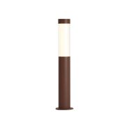 Modern-Outdoor-Bollard-Light-Rust-Brown-with-Ribbed-Glass-60cm-incl.-LED-IP54---Ribba