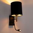 Lampada-da-parete-in-stile-Art-Déco-nera-con-paralume-in-velluto---Stacca