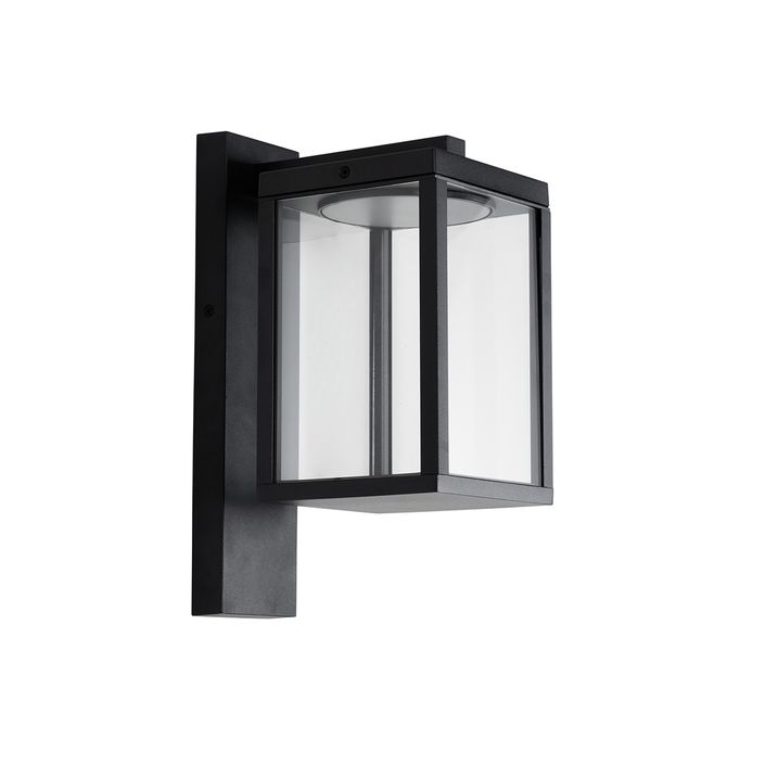 Lanterne murale d'extérieur noire avec LED IP54 - Ferdinand