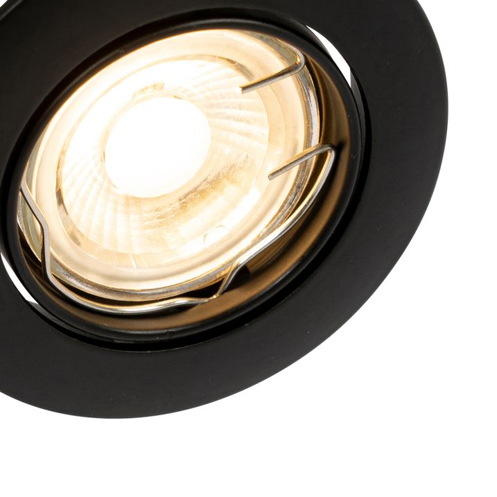Modern süllyesztett spotlámpa fekete 35 mm dönthető - Edu